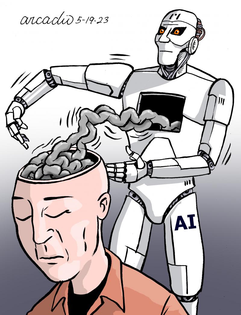 AI and the human brain. | Cartoon Movement